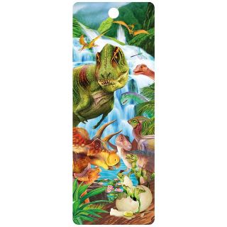 Obrázek z Záložka 3D 15,5x5,7cm - Dinosauři u vodopádu (25) 